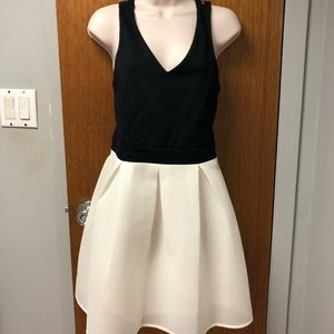 Express dress, black and white